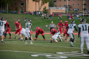 Marquette Redmen playing the Alpena Wildcats during Homecoming.