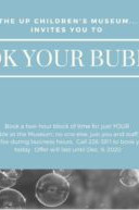 Upper Peninsula Children’s Museum invites you to Book Your Bubble November 17, 2020