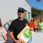 Carl Knofski of Harvey won the John Deere toy tractor!