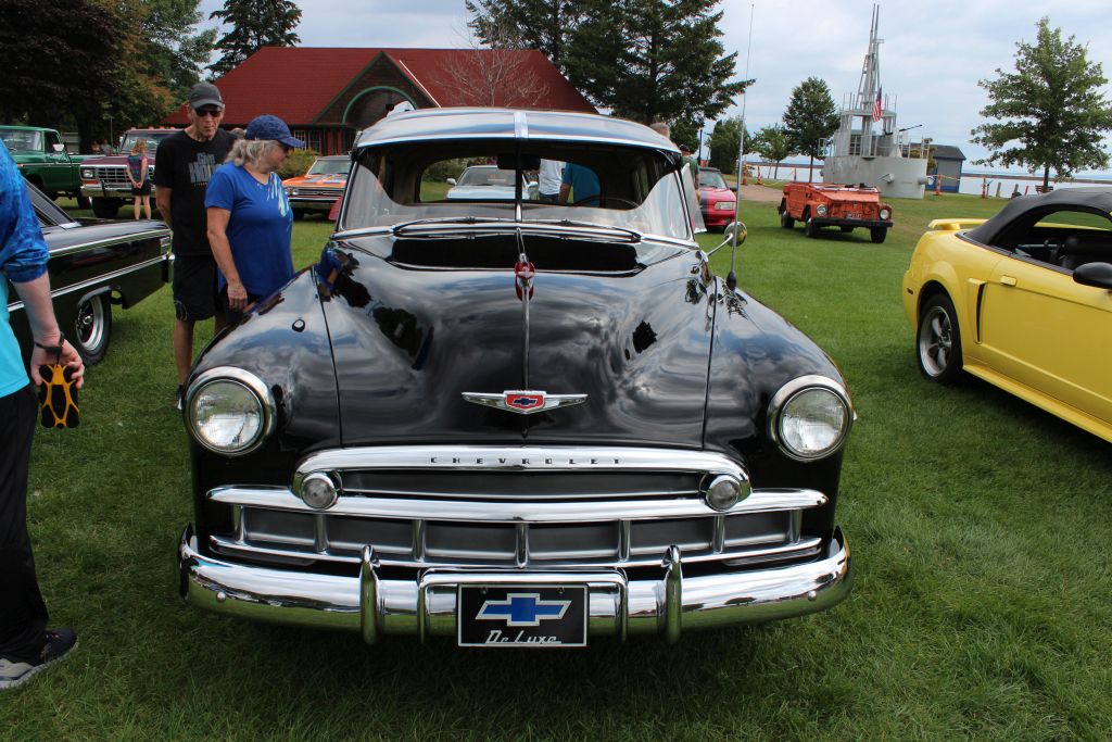 Front of a classic black Chevrolet
