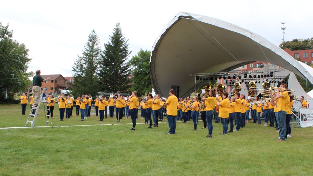 NMU's Marching Band Performs At HarborFest