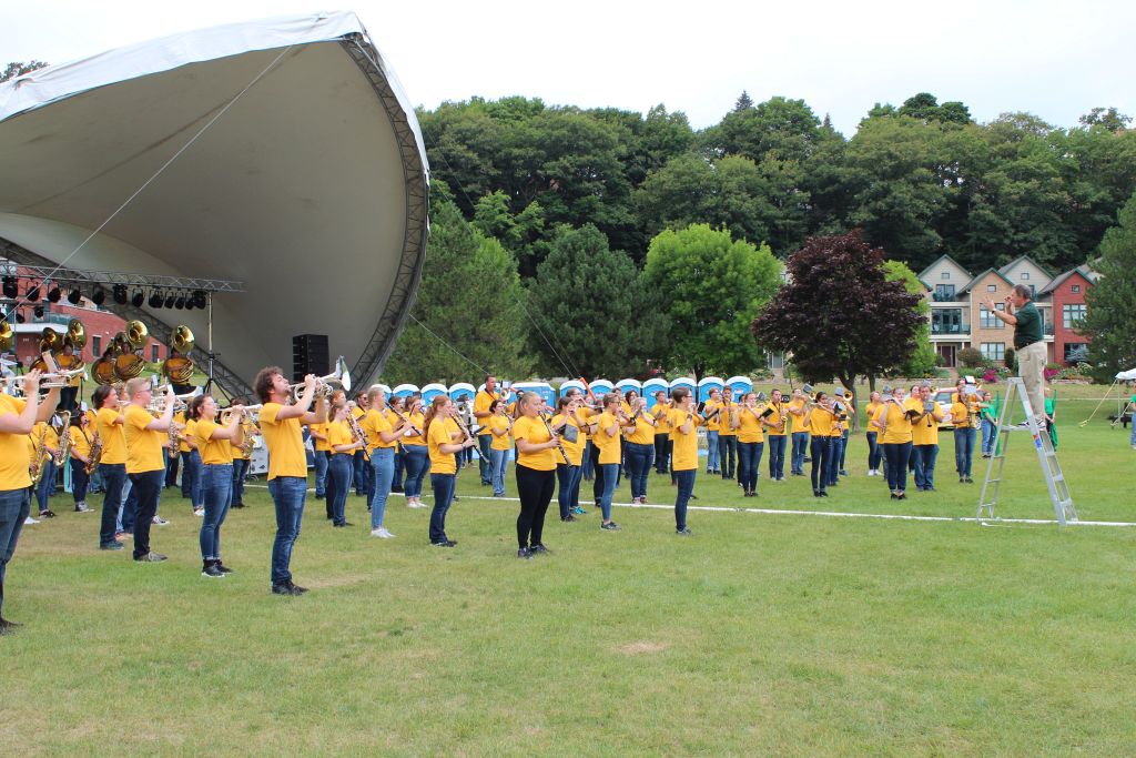 NMU's Marching Band performs at HarborFest