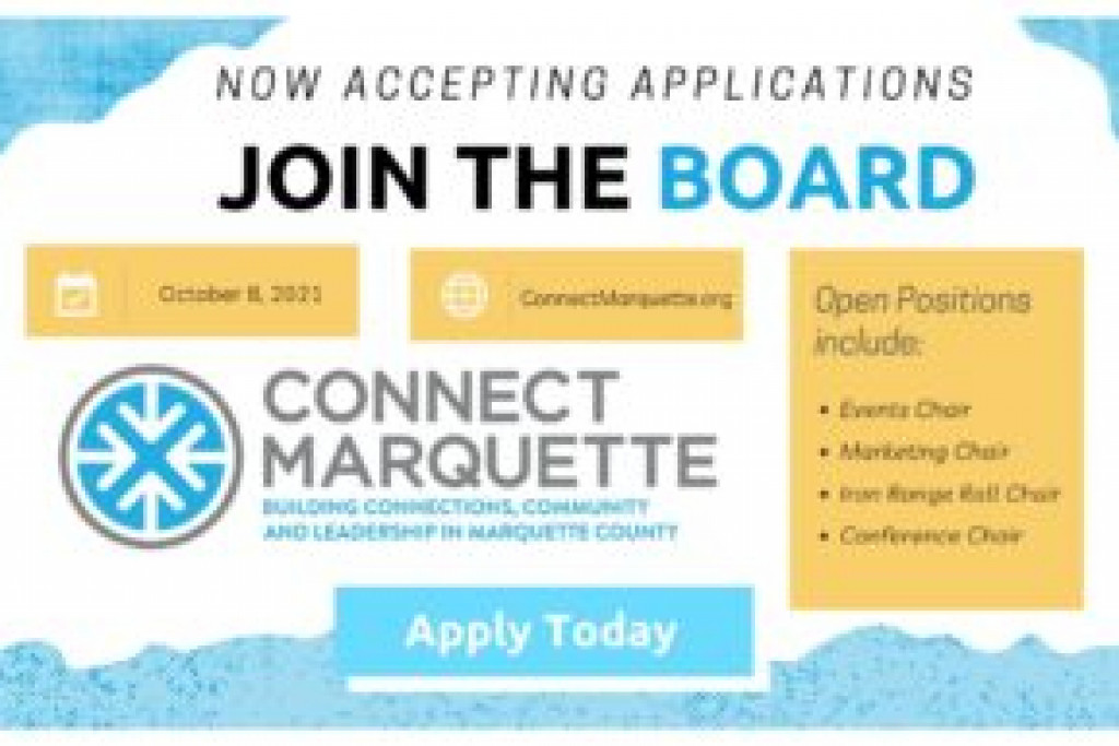 Connect Marquette Actively Accepting Applications for Board Members October 1, 2021