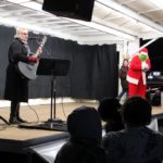 Linda Smith Christmas played a tune as the Grinch paced around the stage