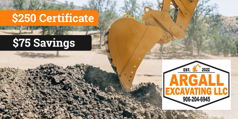 Argall Excavation Certificate - $75 Savings