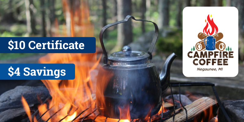 Campfire Coffee Certificate - $4 Savings