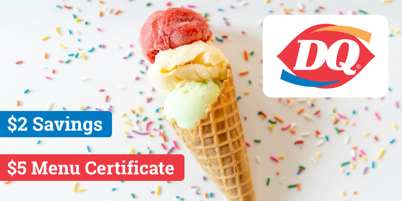 Marquette Dairy Queen Menu Certificate - $2 Savings