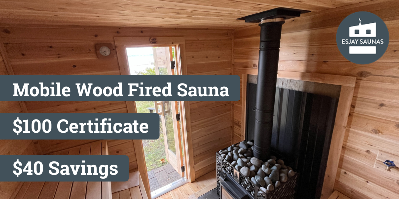 Esjay Saunas Mobile Wood Fired Sauna - $40 Savings